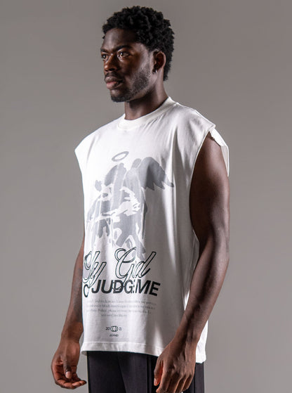 T shirt sleeveless "Only god can judge me"