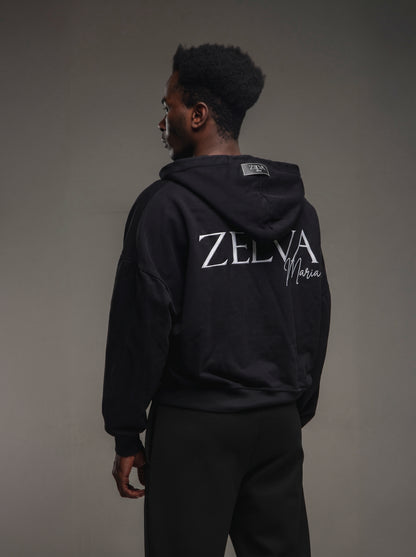 ZIP UP HOODIE BLACK