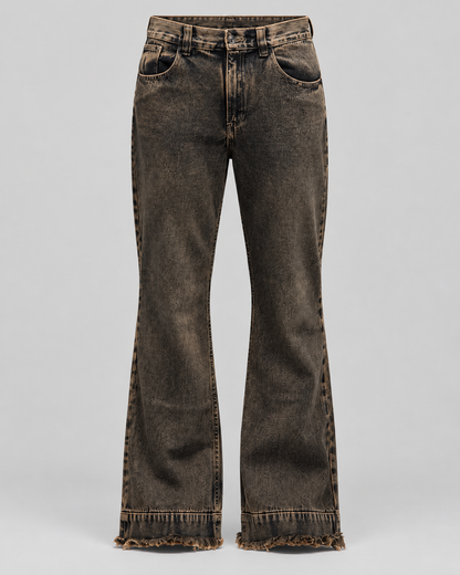 BROWN BELL-BOOT PANTS
